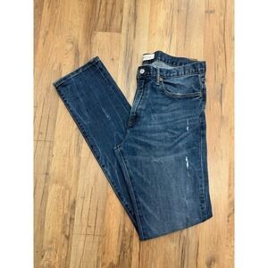 Gap 1969‎ Men's Slim Distressed Jeans Dark Wash Size 34x36 Stretch Denim